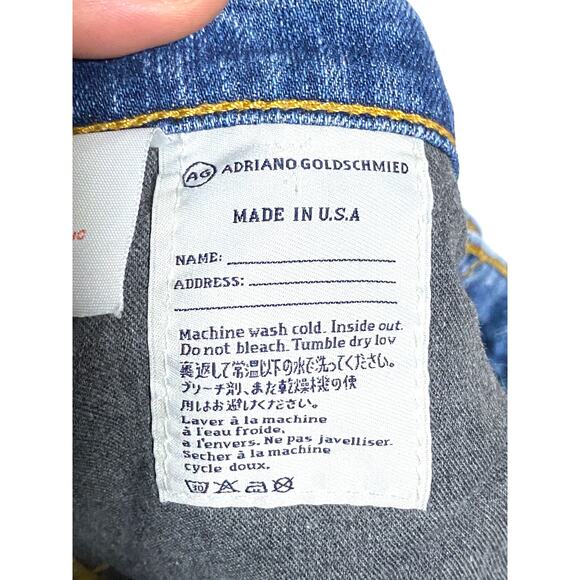 Adriano Goldschmied Jeans The Premiere Skinny Straight Raw Hem Stretch Women 26R - Picture 7 of 9